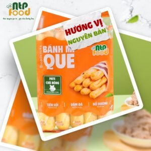 Bánh Mì Que Pate Chà Bông Đông Lạnh 24cm – 370G/Gói (5 Bánh) – Vỏ Giòn, Nhân Đậm Vị